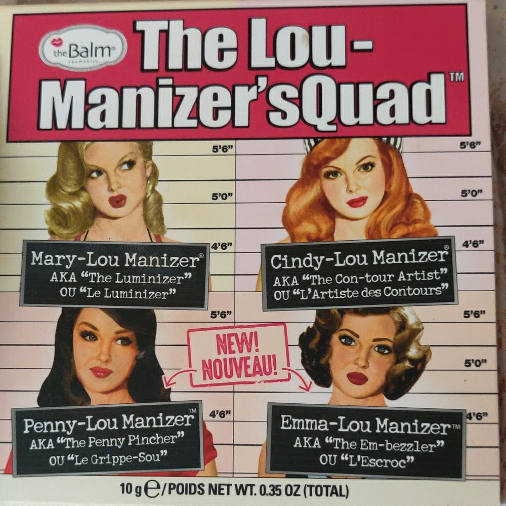 The Balm's Lou-manizer's sQuad Highlighter pallett